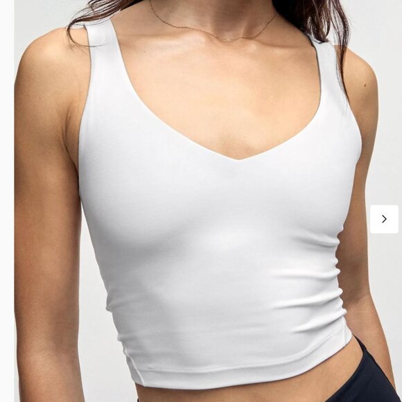 Lululemon White Align Crop Tank Top US6 - Picture 1 of 7